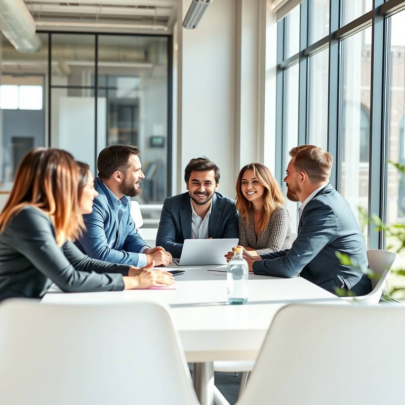 Business meeting with diverse team